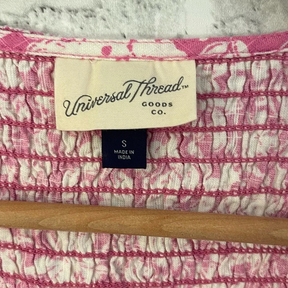 Universal Thread Pink Floral Ruffle Mini Dress - Picture 4 of 5